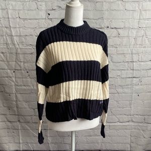 American Eagle Cropped Rugby stripe sweater